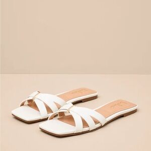 Lulu's White Strappy Flats